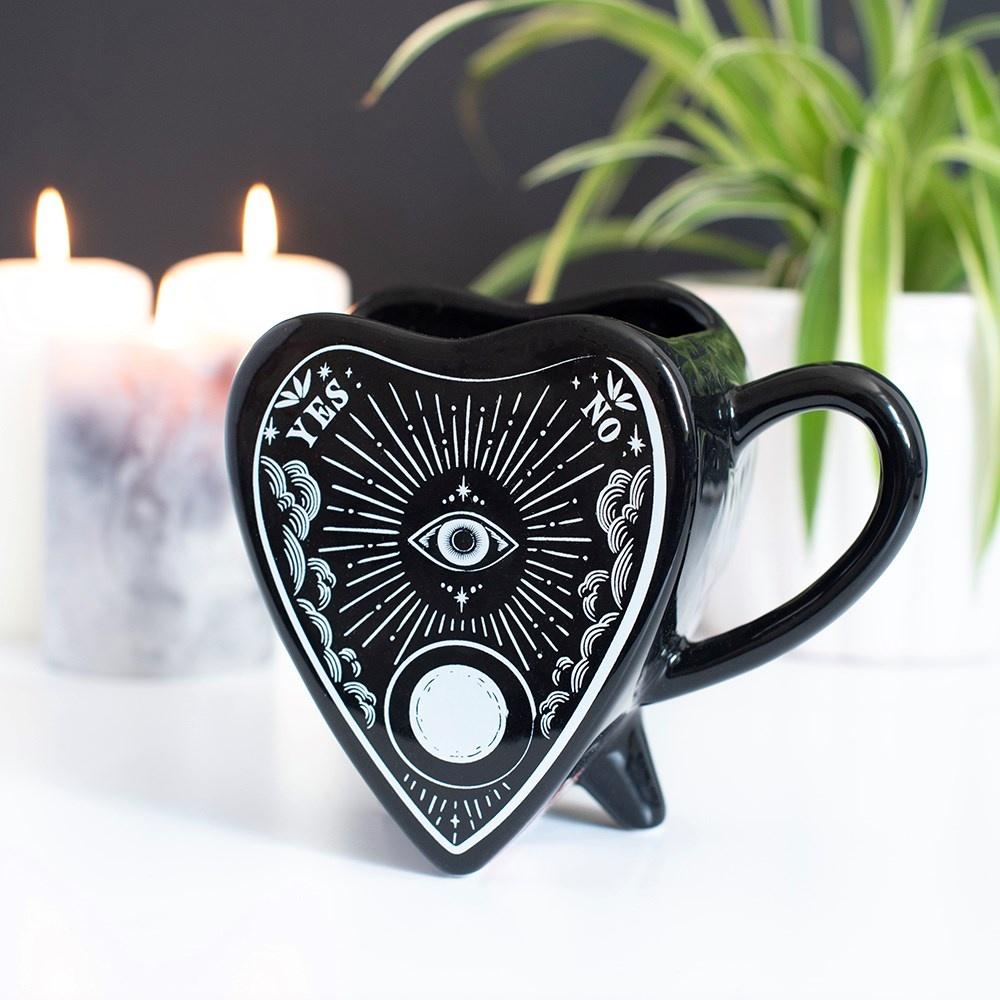 Something Different - Black Planchette Mok/beker - Zwart/Wit